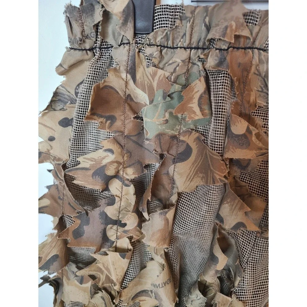 Vtg Mens Camo Wear Leafy Ghillie Pants Med 3D Camo Mesh Polyester Hunting‎ Gear